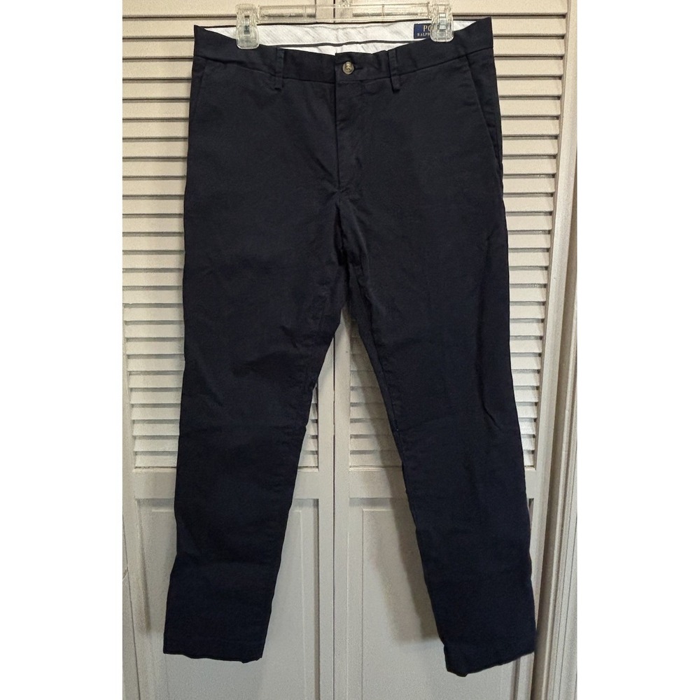 Polo‎ Ralph Lauren Slim Fit Straight Leg Flat Front Pant Zip Pockets Size 32x32
